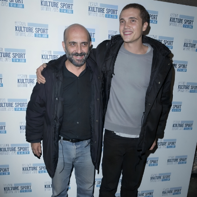Karl together with filmmaker Gaspar Noé on the red carpet.